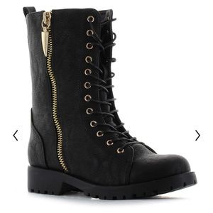 Zipped Seven7 COCNAC combat moto boots